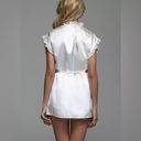 Linea Donatella NWT  Bridal Baby Doll Robe White w/ Embellishment Med ROB… Photo 3