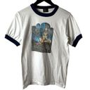 Star Wars Vintage  Movie Tee T Shirt White Blue Small S Ringer Single Stitch Logo Photo 0