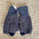 Aerie  Blue Knit Mittens Gloves Fingerless Fold Over Photo 1