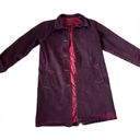 Denim & Co Vintage y2k Dyed Burgundy Maroon Chore Long Duster Denim Jacket 🔥 Photo 0