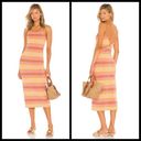 l*space 💕L*💕 Vanessa Dress ~ Beachy Keen Stripe 90's Midi Bodycon Large L NWT Photo 1