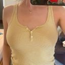 Brandy Melville Yellow Stripped Tank Top Photo 2