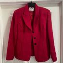 Kasper long sleeve Red Blazer has shoulder pads is a size 6. Photo 3