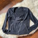 Banana Republic  asymmetrical zip bomber jacket knit black zippers Photo 0