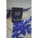 Gap  Women's Size 2 Floral Blue and White A-Line Midi Skirt Photo 8