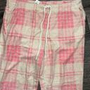 Aerie NWT  Snowed In Fuzzy Jogger Plaid Pant Size XL Pink Photo 1