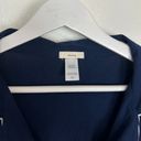 Eberjay EBERJEY Gisele Jersey Knit Sleep Shirt in Navy/ Ivory Size Medium Photo 4