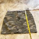 Pull & Bear  camouflage denim mid rise mini skirt green size 28/6 cotton Photo 1