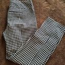 Elle  Mid Rise Black & White Check Straight Leg Cropped Pants Women's Size 2 Photo 3