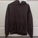 NINTH HALL Fundamentals Brown Wash Boxy Hoodie Photo 3