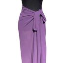 Long Purple Chiffon Semi Sheer Sarong Wrap Skirt | Pareo Swimsuit Coverup Photo 1