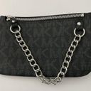 Michael Kors  Black Logo Canvas Silver Pull Chain Fanny Pack Belt Bag Medium Photo 3