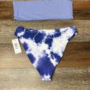 Daisy NWT Dippin 's Baja Tie Dye Purple White Bikini Bandeau High Waist Cheeky XL Photo 7