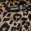 Missguided  Women’s Leopard Animal Print Polyester Flow Blouse Size 10 US Photo 2