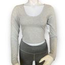 BP Grey Long Sleeved Crop Top Photo 2