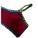 kiini  Yaz Bikini One Shoulder Crochet Red Bikini Top Handmade Size Medium Photo 1