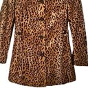 H&M  Faux Fur & Leather Leopard Print Pea Coat Tan Black Jacket Sz 4 Mobwife Photo 6