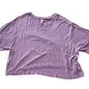 Fabletics  cropped T-Shirt Purple Plus Size 3X Cropped Oversized Athleisure Photo 5