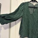 A New Day  green and black puff sleeved blouse XXL Photo 4