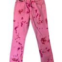 DKNY Vintage  High Waisted Mom Jeans Tie Dye Acid Wash Pink Jeans size 2 Photo 0