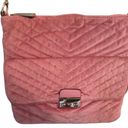 Big Buddha  Pink Velvet Quilted Chain Crossbody Bag Photo 2