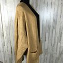 Topshop  Long Cardigan Sweater Tan Brown Knit NWT Photo 5