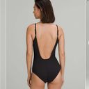 Lululemon NWT  Waterside One-Piece Chevron Black Swimsuit XS Photo 2