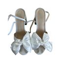 Betsey Johnson Betsy Johnson - Maddy Dressy Bow Platform Sandals in White & Silver Photo 3