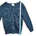 Tracy Reese  Embelished Lace Cardigan Sweater Button Up Size P Photo 3