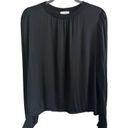 Edge S' Women's Medium Black Long Sleeve Crew Neck Formal Casual Blouse Photo 1