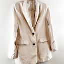 Mango MNG  Casual Long Sleeve Peak Lapel Single Breasted Blazer Jacket Tan Small Photo 3