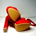 Allegra K Deep Orange Platform Heels Photo 2