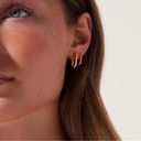 Gold Hoop Earrings| 3 Pairs| 14K Gold Plated| Lightweight| Hypoallergenic Hoops Photo 2