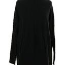 Garnet Hill  Black Lambs Wool Rabbithair Turtleneck Sweater Photo 2