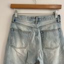 Brandy Melville John Galt Light Wash High Waisted Relaxed Fit Raw Hem Jeans 25 Photo 8