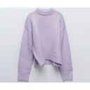 ZARA ✨ Alpaca Wool Blend Knit Sz Small Lilac Sweater✨ Photo 4