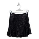 Free People  Black Trumpet Sequin Flare Mini Skirt Sz XS Photo 1