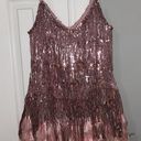 Fringe Mini Dress Pink Photo 0