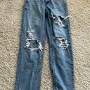 American Eagle  90s straight distressed jeans size 0 Photo 0