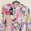 ZARA Linen Blend Floral Button Front Belted Long Sleeve Mini Dress Photo 4