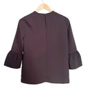 Madewell  Blouse Bell Sleeve Black Dressy Work Top Office Shirt Women’s Size XXS Photo 2