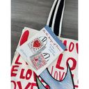 Brighton  On the Wings of Doves Canvas Tote Painted Large Bag 14.5x15.5 Love NWT Photo 2