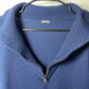 Jil Sander  Navy | Wool Half Zip Knit Sweater in Navy Photo 3