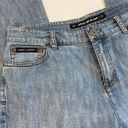 DKNY  Blue Embroidered Patterned Soho Jeans Photo 4