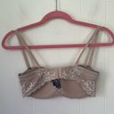 Natori  Beige Padded Demi Lace Bra ~ EUC Women’s Size 34B Photo 2