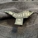 Athleta Athletea Highland Crossback Sweater Open Back Black Pullover Long Sleeve Knit XL Photo 7