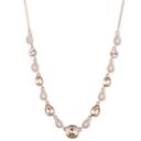 Givenchy  Rose Gold Tone 16" Pink Cushion Frontal Necklace Photo 0