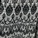 Cynthia Rowley  Black Lace Print Long Sleeve Sweater Dress Size Medium Photo 9