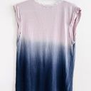 Young Fabulous and Broke  Blue & Cream Light Breezy Sleeveless Shirt ~ Size Large Photo 4