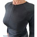 Athleta  Sports Top Black Body Hugging Long Sleeve Many Pockets & Thumb Holes Photo 2